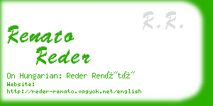 renato reder business card